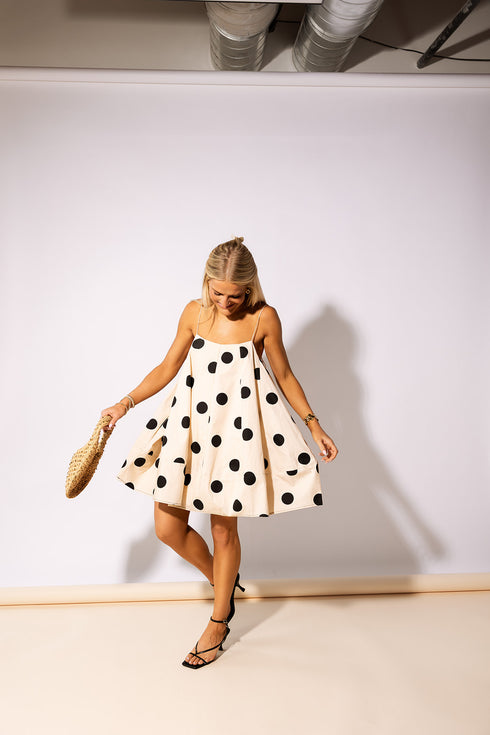 Off Duty Dot Dress